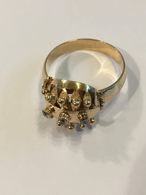 Anillo chevalier circón 4.6 grs Oro 18k 3