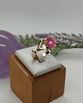 Anillo Chatón garra rosa de Francia 2.7 grs Oro 18k