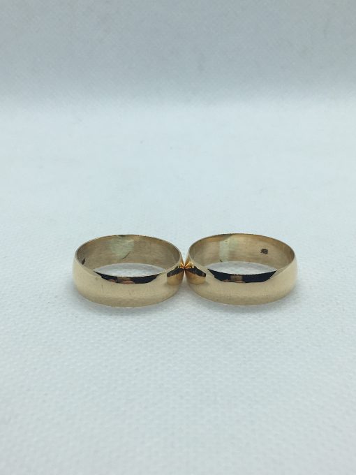 Argollas media caña 6 mm 10 grs Oro 18k 3