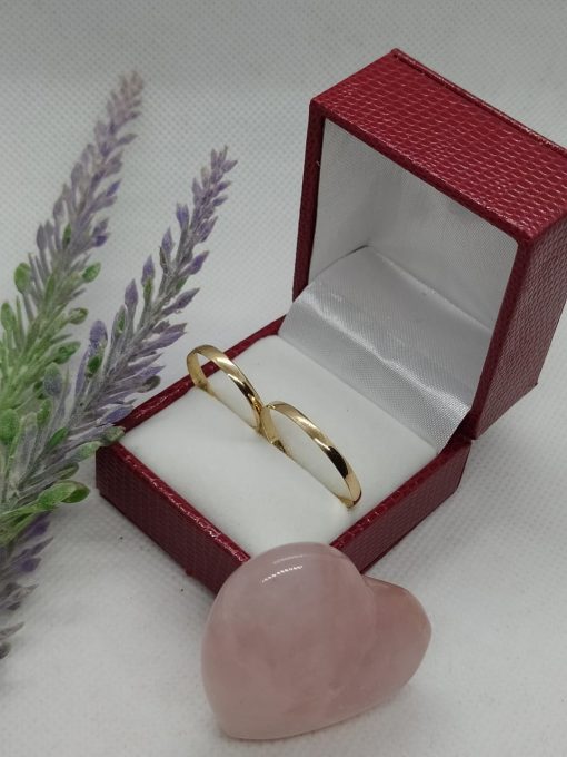 Argollas media caña 3 mm 2.5 grs Oro 18k 4