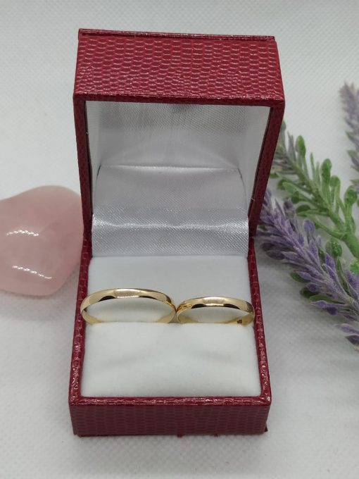 Argollas media caña 3 mm 2.5 grs Oro 18k 6