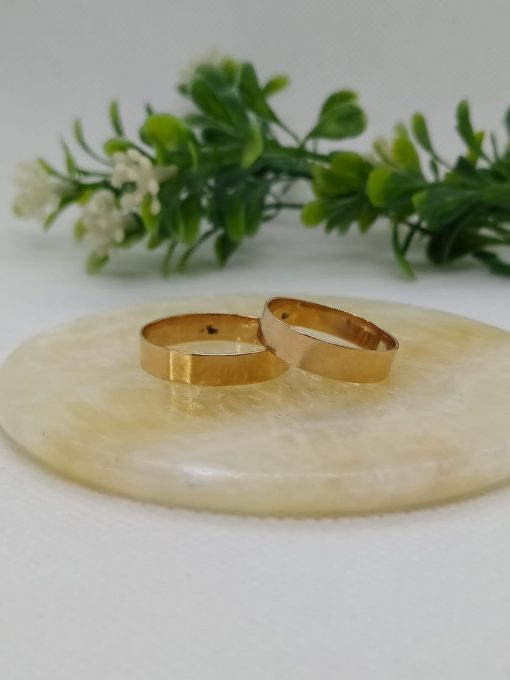 Argollas planas 4 mm 4 grs Oro 18k 1