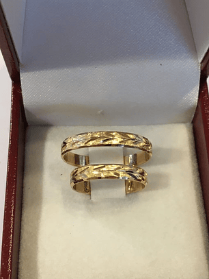 Argollas espiga 3 mm 3 grs Oro 18k