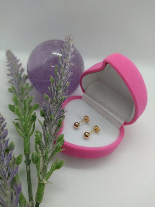 Aros abridores 3 mm bolita Oro 14 k 3