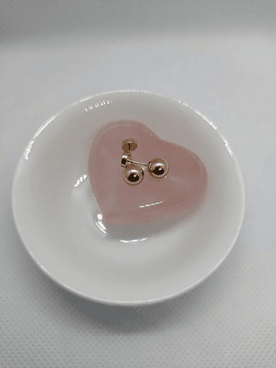 Aros bolita 6 mm Oro 14k