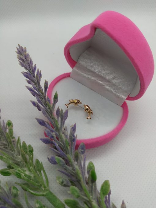 Aros delfín 8 mm Oro 14k 1