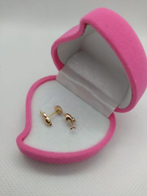 Aros delfín 8 mm Oro 14k 2