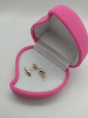 Aros delfín 8 mm Oro 14k