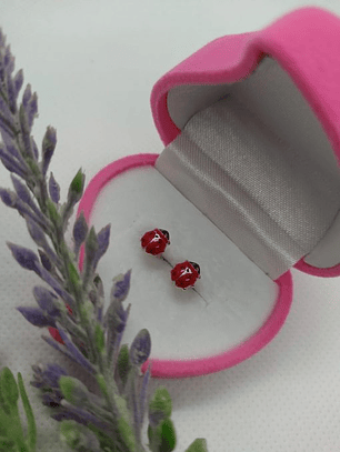 Aros Chinita esmaltados 6 mm Oro 14k