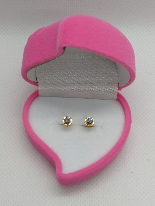 Aros abridores aguamarina 4 mm Oro 14k 6