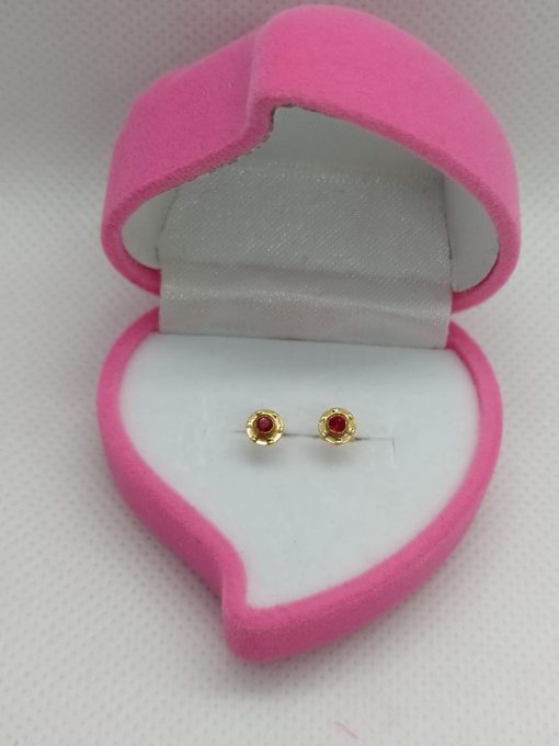 Aros abridores rubí 4 mm Oro 14k 6