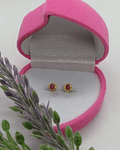 Aros abridores rosa de Francia 4 mm Oro 14k