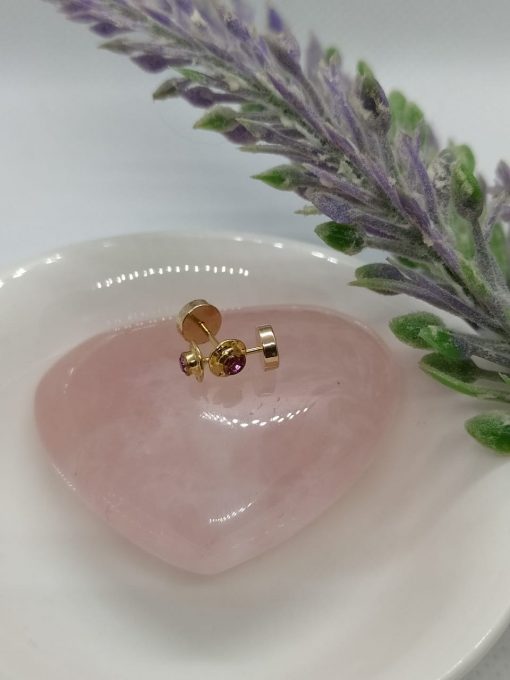 Aros abridores rosa de Francia 4 mm Oro 14k 7