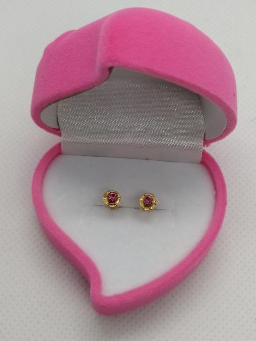 Aros abridores rosa de Francia 4 mm Oro 14k 8