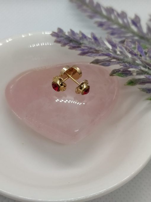 Aros abridores rubí 6 mm Oro 14k 7