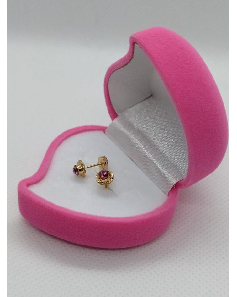 Aros abridores rosa de Francia 6 mm Oro 14k