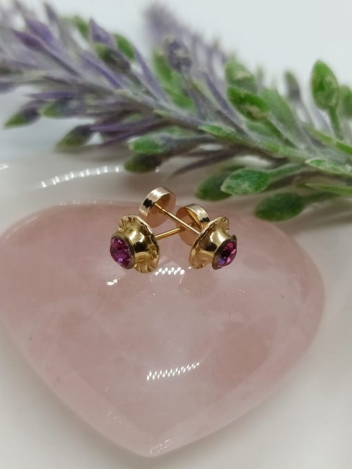 Aros abridores rosa de Francia 7 mm Oro 14k 9