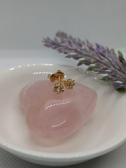 Aros Cuello de Payaso 5 mm circón Oro 18k 1