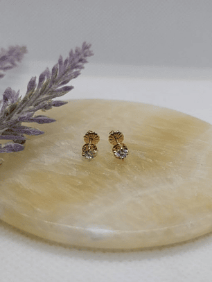 Aro Chatón circón 5 mm Oro 18k