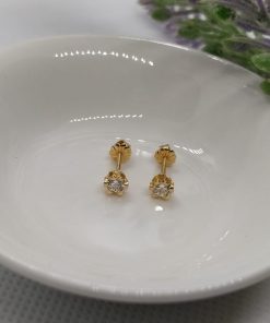 Aro Chatón circón 5 mm Oro 18k 3