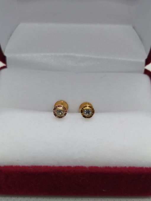 Aros abridores flor circón 4 mm 14k 4