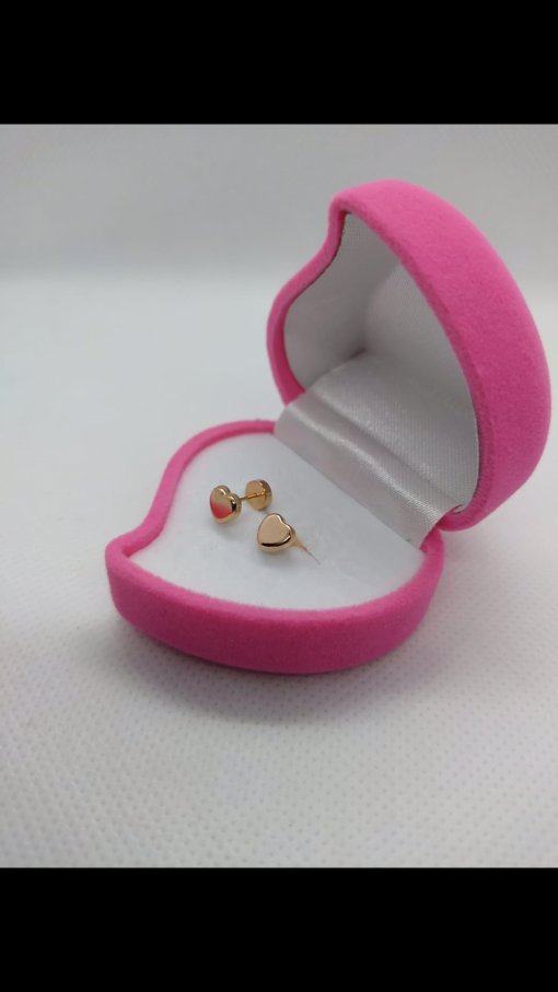 Aros corazón 6 mm Oro 14k 4
