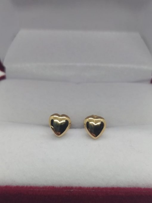 Aros corazón 1 gr Oro 18k 2