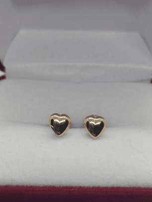 Aros corazón 1 gr Oro 18k
