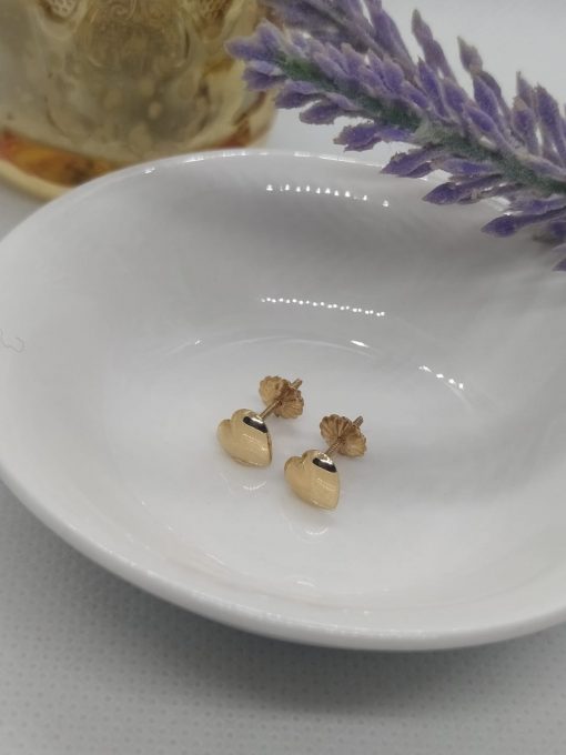 Aros corazón 1 gr Oro 18k 3