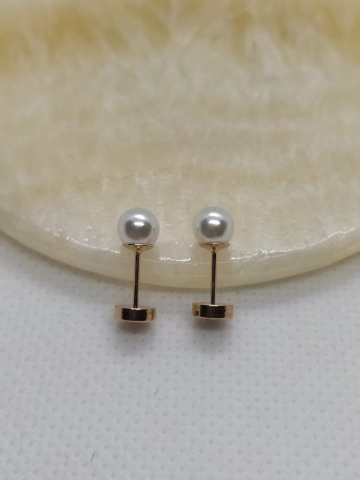 Aros perla 4 mm Oro 14k 2