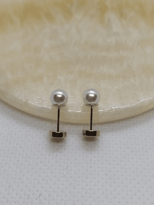 Aros perla 4 mm Oro 14k