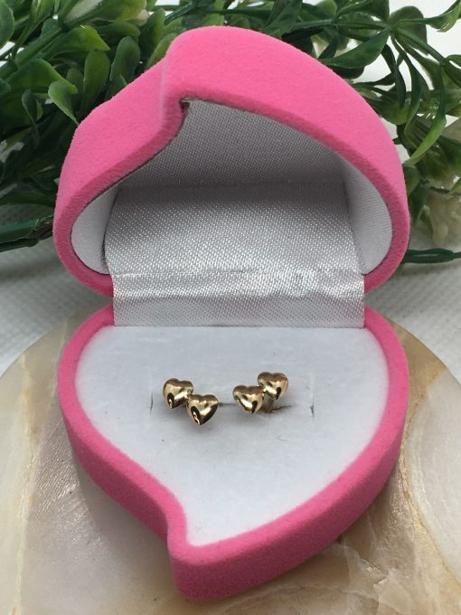 Aros doble corazón 0.8 grs Oro 18k 1