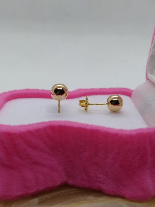 Aros bolita 5.5 mm 1.0 grs Oro 18k 2