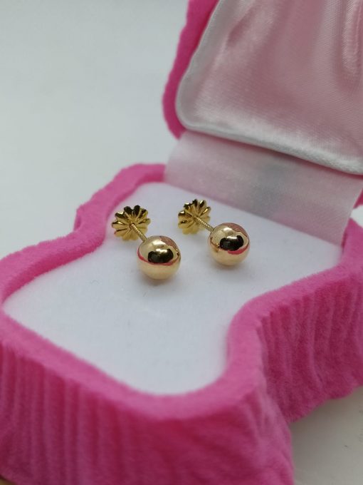 Aros bolita 5.5 mm 1.0 grs Oro 18k 3