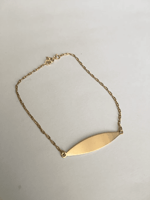 Pulsera con placa 18 cm 2.6 grs Oro 18k