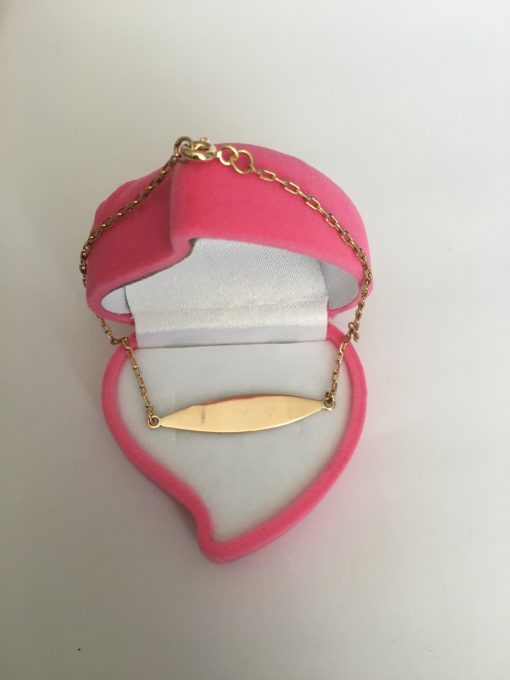 Pulsera con placa 18 cm 2.6 grs Oro 18k 3
