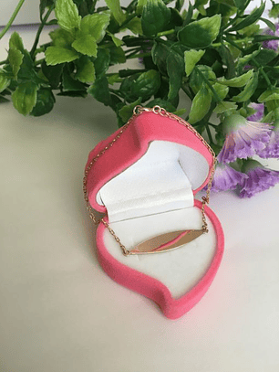 Pulsera cartier 18 cm con placa mujer 11 grs Oro 18k