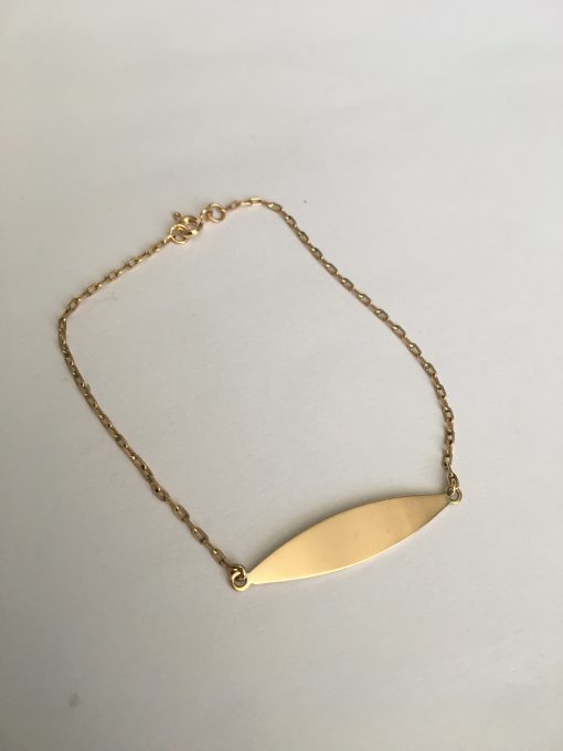 Pulsera cartier 18 cm con placa mujer 11 grs Oro 18k 1