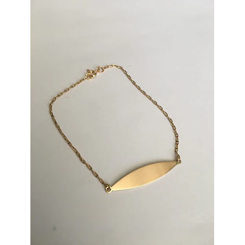 Pulsera cartier 18 cm con placa mujer 11 grs Oro 18k