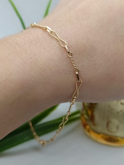 Pulsera infinito palito torcido 18 cm 2.4 grs Oro 18k 1