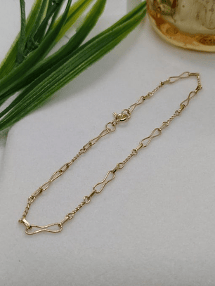 Pulsera infinito palito torcido 18 cm 2.4 grs Oro 18k