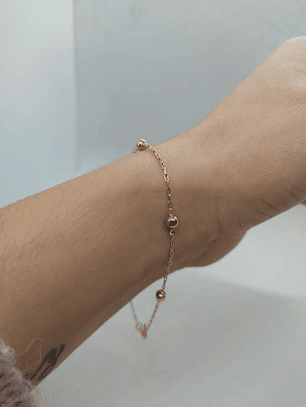Pulsera bolitas 2.0 grs Oro 18k