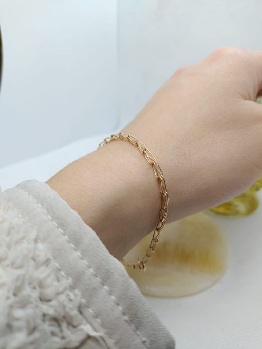 Pulsera jaula 19 cm 2.8 grs Oro 18k 1
