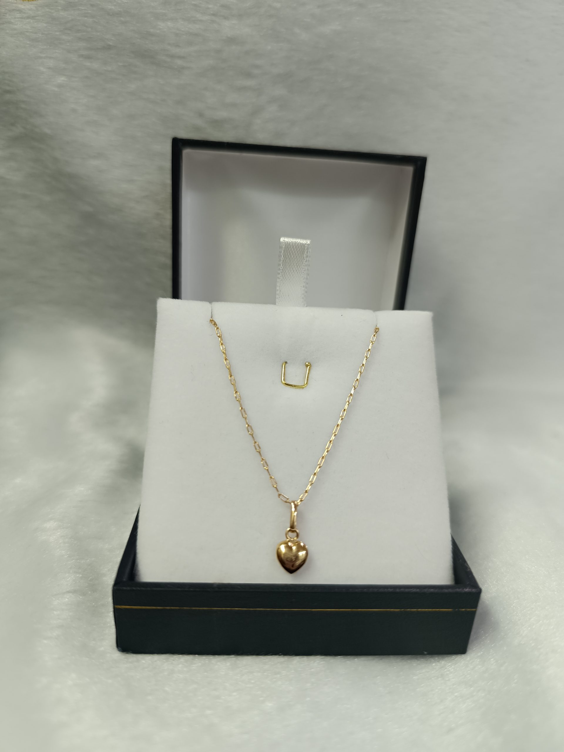 Conjunto cadena limada 50 cm y corazón 6.5 mm 2.5 grs de Oro 18k 4