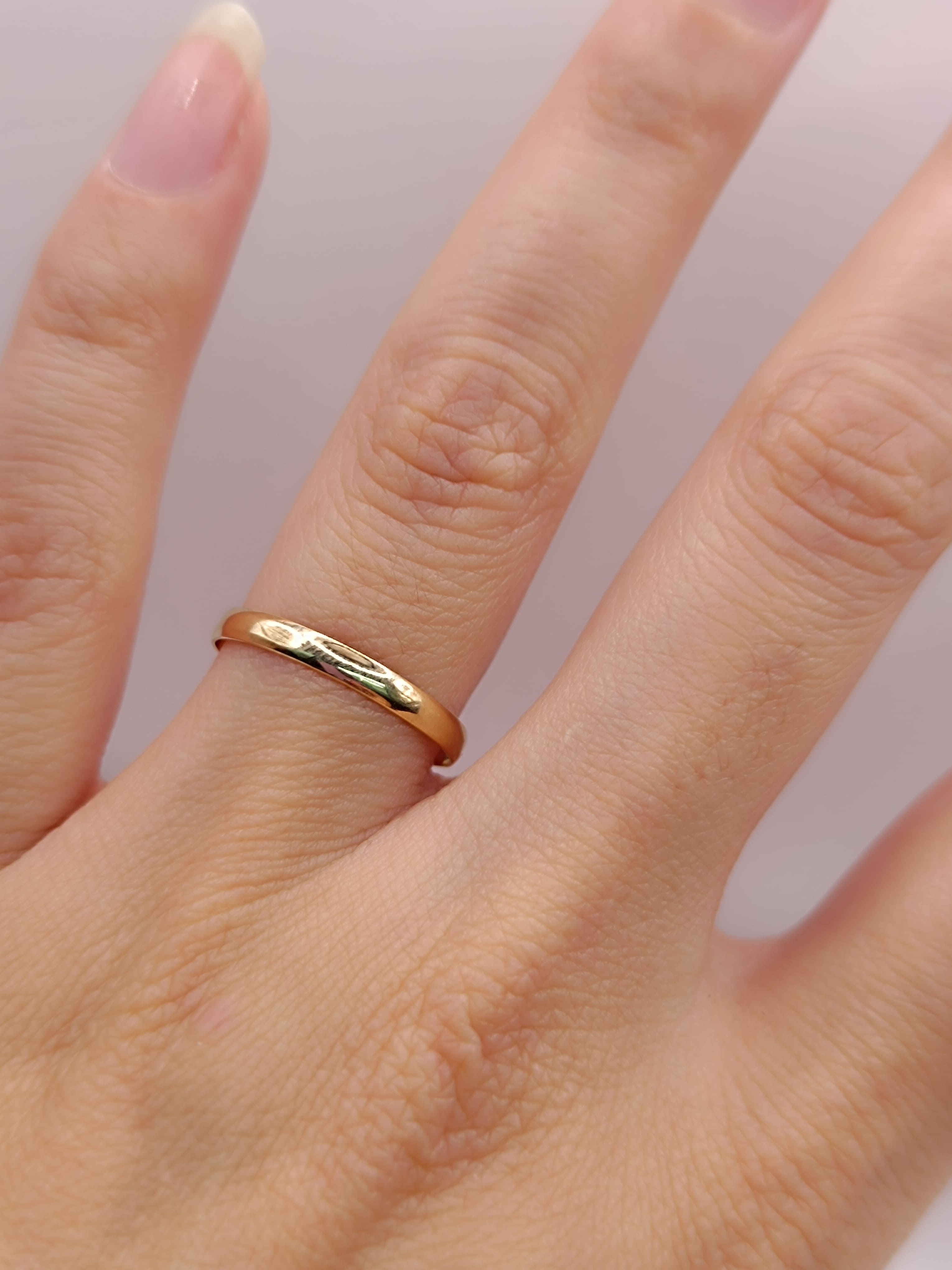 Argollas lisas 2.8 grs Oro 18k 3