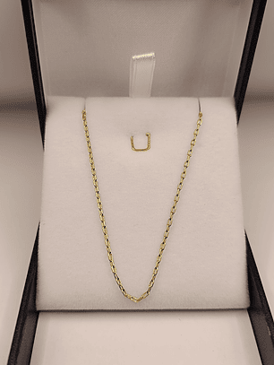 Cadena limada 40 cm 2 grs Oro 18k