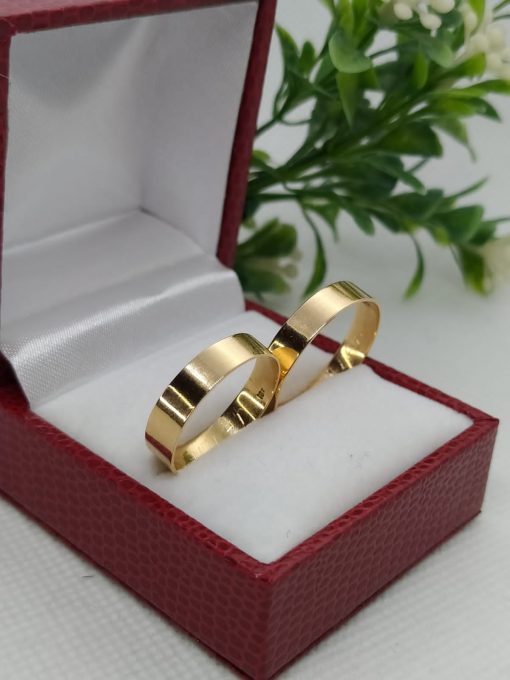 Argollas planas 5 mm 7 grs Oro 18k 2