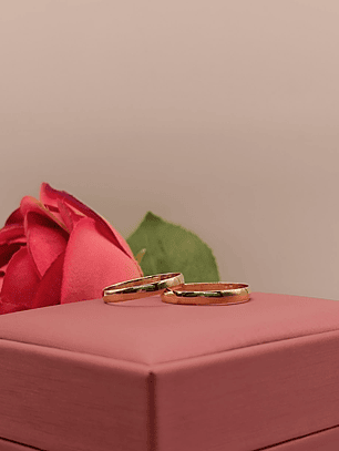 Argollas media caña 3 mm 2.5 grs Oro 18k