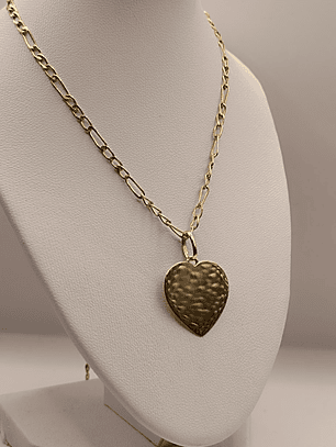 Cadena cartier 50 cm con corazón liso 2 cm 7.5 grs Oro 18k