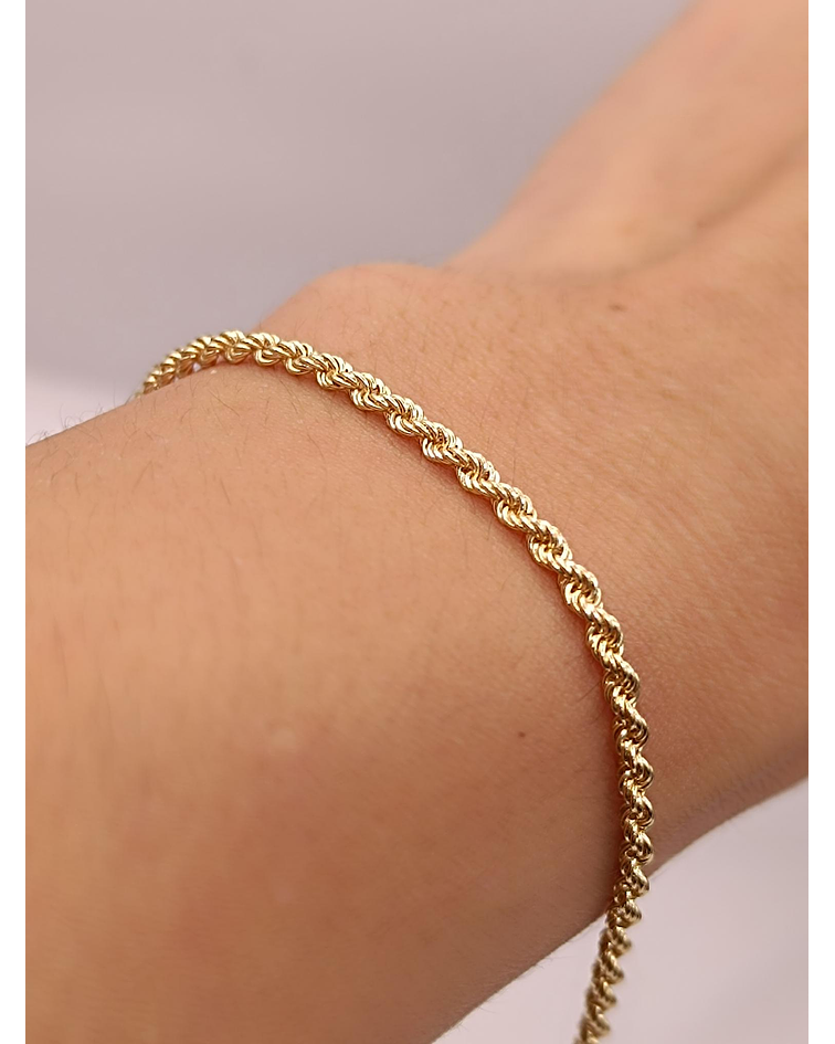 Pulsera turbillón 20 cm 5 grs Oro 18k